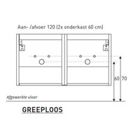 Badkamermeubel Boss & Wessing Pepper Acryl Wastafel Incl Spiegel Zonder Kraangat 120x55x46 cm Antraciet