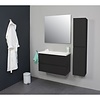 Badkamermeubel Boss & Wessing Pepper Acryl Wastafel Incl Spiegel Zonder Kraangat 80x55x46 cm Antraciet