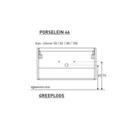 Badkamermeubel BWS Pepper Wastafel Porselein Incl Spiegelkast 2 Deurs Met 1 Kraangat 100x55x46 cm Wit