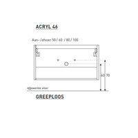 Badkamermeubel BWS Pepper Wastafel Acryl Incl Spiegelkast 2 Deurs Met Kraangat 80x55x46 cm Wit