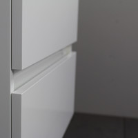 Badkamermeubel Boss & Wessing Pepper Acryl Wastafel Incl Spiegel Twee Kraangaten 120x55x46 cm Wit