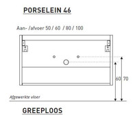 Badkamermeubel Boss & Wessing Pepper Wastafel Porselein Incl Spiegel En Kraangat 100x55x46 cm Wit