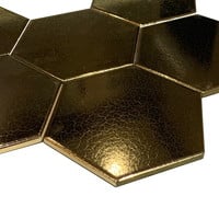 Wandtegels Hexagon 15x17 cm Dark Gold (Prijs per doos)