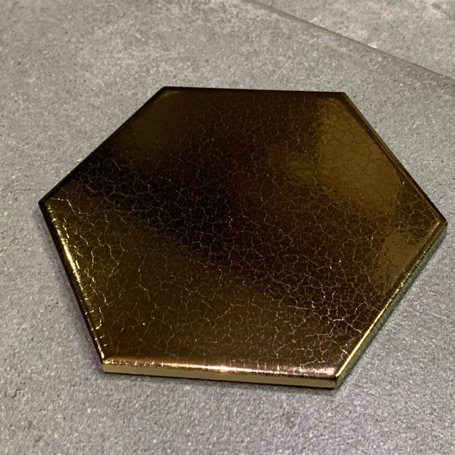 Wandtegels Hexagon 15x17 cm Dark Gold (prijs per m2)