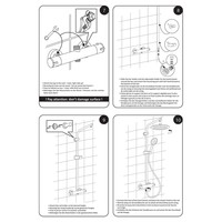 Regendouche Differnz Thermoline 25 cm Stortdouche met Handdouche Mat Zwart