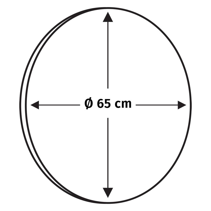 Ronde Badkamerspiegel Differnz 65 cm Mat Zwart