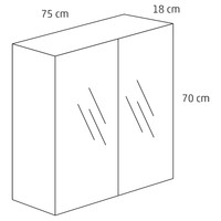 Spiegelkast Differnz Reno 75cm Eiken