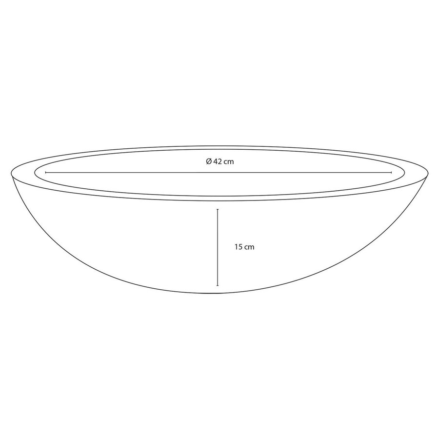 Waskom Differnz Puur 45cm Zwart
