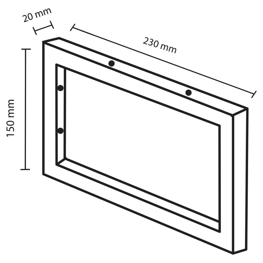 Ophangbeugel Differnz 2x23x15 cm Chroom (per 2 stuks)