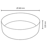 Waskom Differnz Mira 36x12 cm Zwart