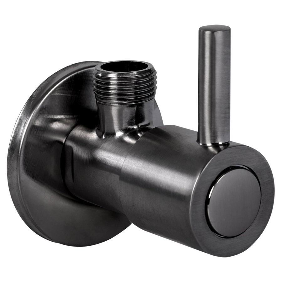 Hoekstopkraan Differnz Met Rozet 1/2x3/8 mm Gunmetal