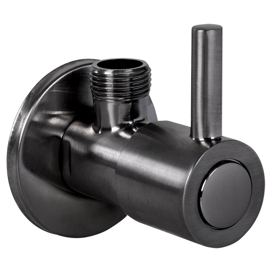 Hoekstopkraan Differnz Met Rozet 1/2x3/8 mm Gunmetal