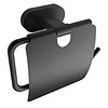 Boss & Wessing Toiletrolhouder Boss & Wessing Hakoda Met Klep Mat Zwart