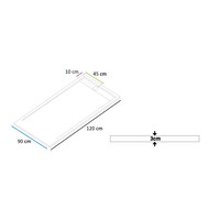 Douchebak Boss & Wessing Veroni Elite 120x90 cm Composietsteen Mat Zwart