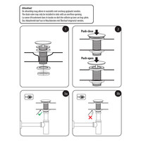 Wastafel Afvoerplug Differnz Pop Up Design 9.8 cm Glans Chroom