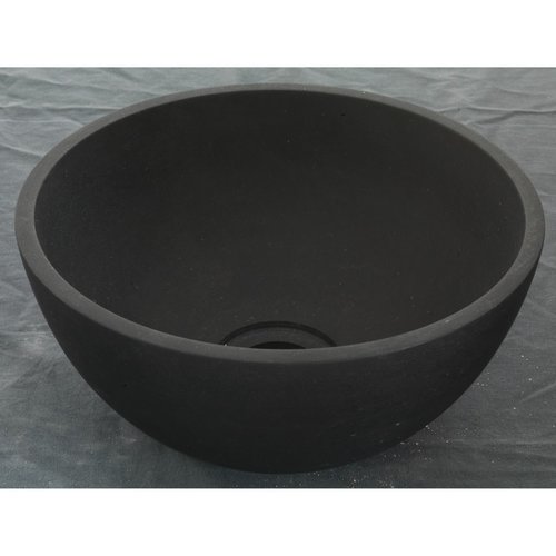 Waskom Imso Lavabo Mini Tondo Basalto Nero 26x13cm 