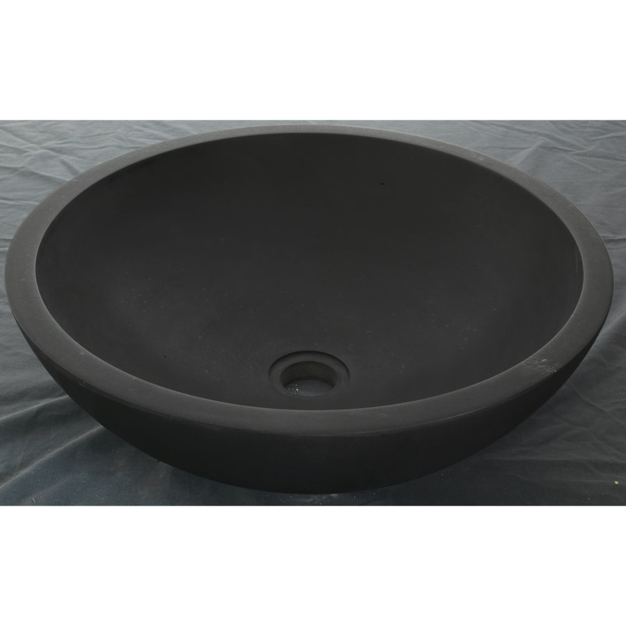 Waskom Imso Lavabo Tondo Basalto Nero 45x15cm