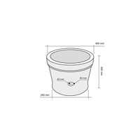 Waskom Imso Lavabo Secchio Cream Marmer 40x30cm