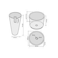 Wastafel Imso Lavabo Conico Nero Marmer 40x90cm