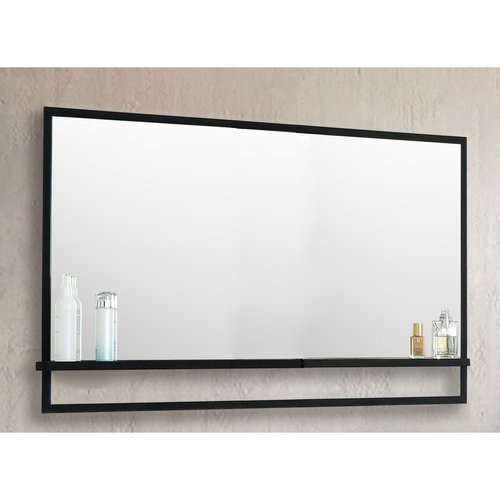 Badkamerspiegel Casajoy 120x70cm met Planchet Zwart 