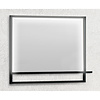 Casajoy Badkamerspiegel Casajoy 80x70cm met Planchet, Ledverlichting en Anticondens Zwart