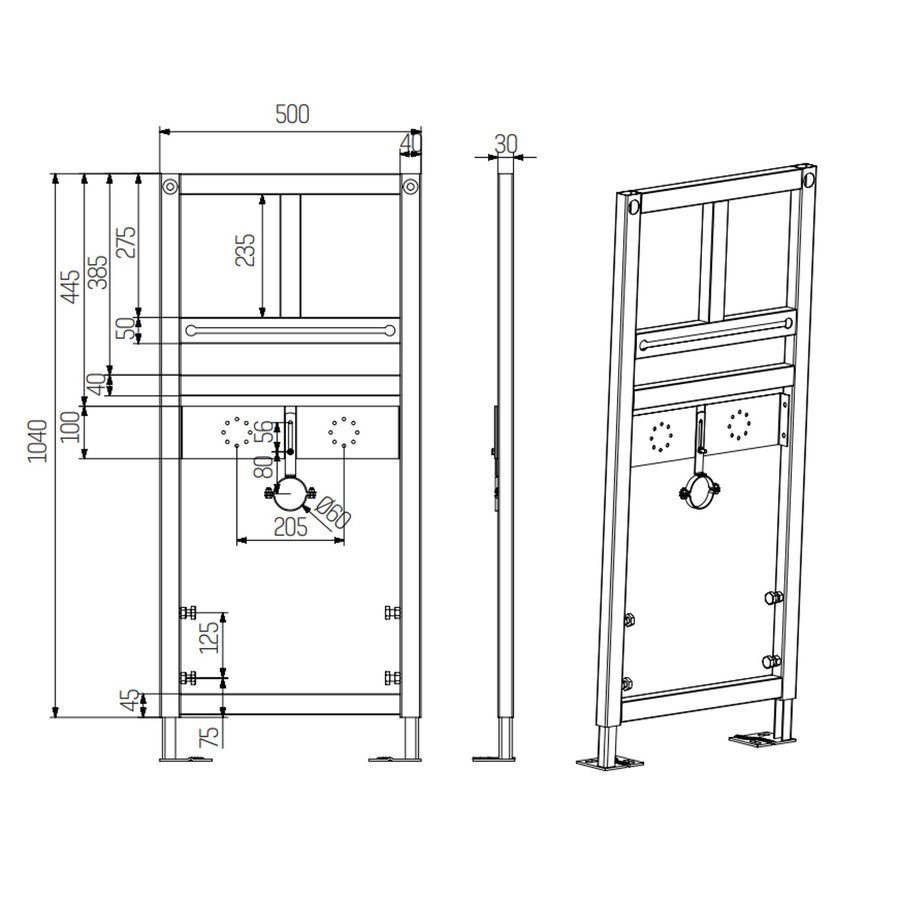 Inbouwelement Boss & Wessing Wastafel