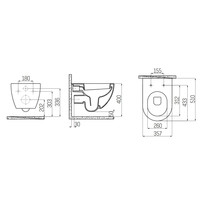 Wandcloset Creavit Freedom Met RVS Sproeier Mat Antraciet (Exclusief zitting)