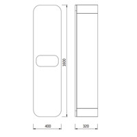 Badmeubelkast Boss & Wessing Pion 160x40x32cm Wit