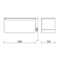 Badkamermeubel Boss & Wessing Pion 119,5x52,5x85cm Wit