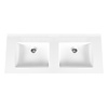 Wastafel Boss & Wessing Zonder Kraangaten 45.5x154 cm Solid Surface Wit