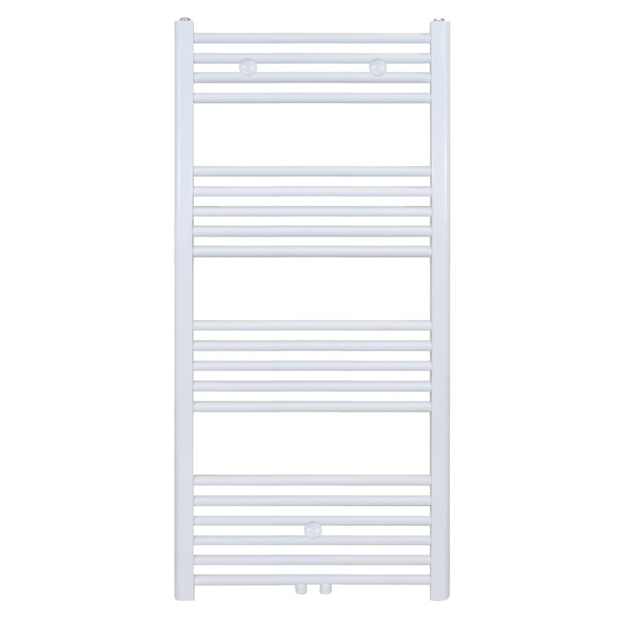 Designradiator Nile Gobi 120x40cm 458W Wit (Midden/zij-ansluiting)