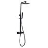 Regendouche Wiesbaden Rombo Eco Twenty Opbouwset Thermostaatkraan 20cm Mat Zwart