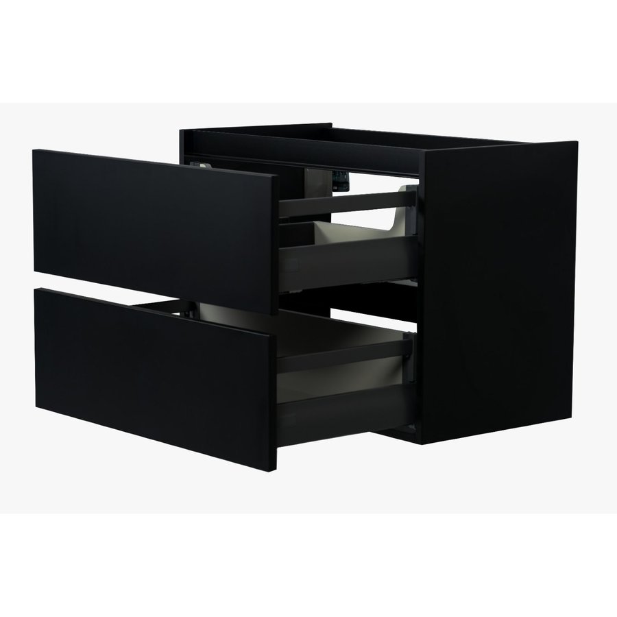 Onderkast Wiesbaden Marmaris 2 Laden 60 cm Exclusief Topblad Mat Zwart