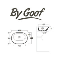 Waskom By Goof Mees Design Opbouw Wastafel Ovaal 60x42 cm Mat Zwart