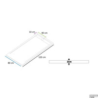 Douchebak Boss & Wessing Veroni Elite 120x80 cm Composietsteen Wit