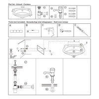 Fonteinset Differnz Gaia 32x28x15cm Wit Met Kraan en Sifon