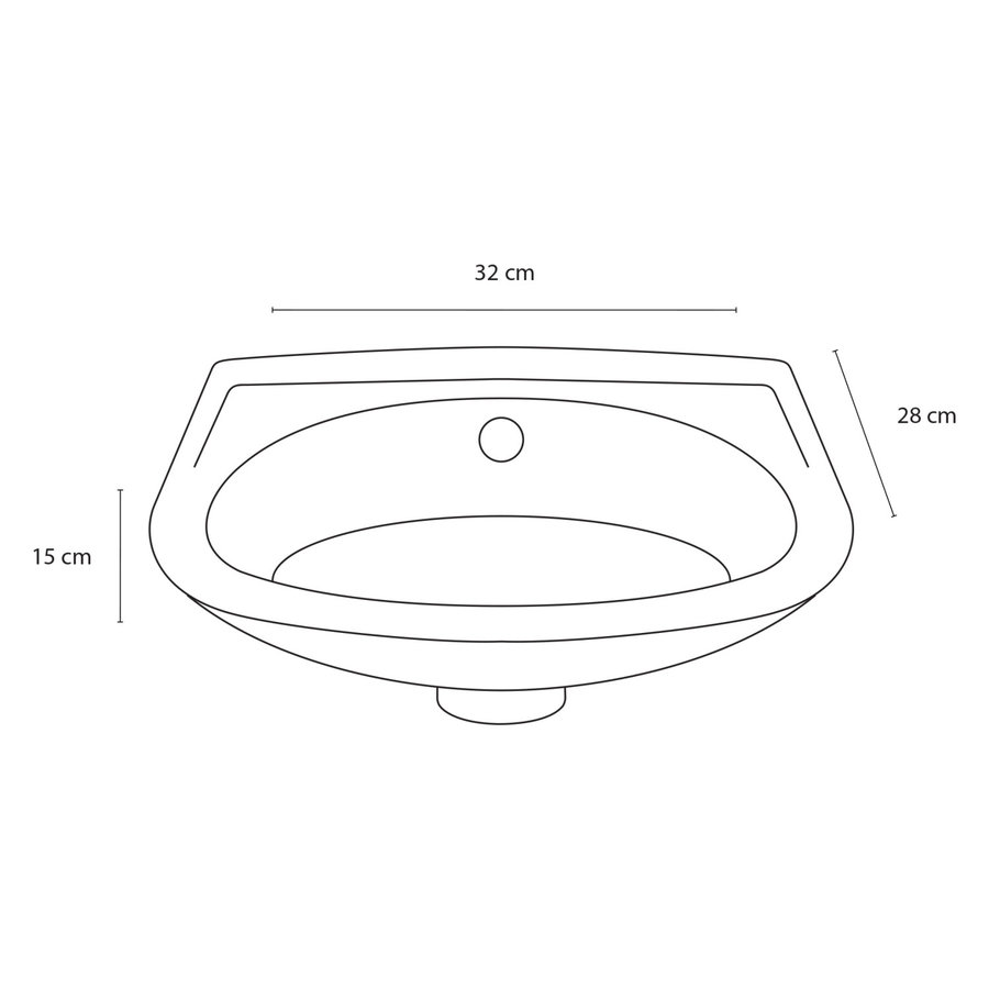 Fonteinset Differnz Gaia 32x28x15cm Wit Met Kraan en Sifon