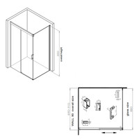 Zijwand Boss & Wessing Rollo Soft Close 90x200 cm Nano Glas RVS Look