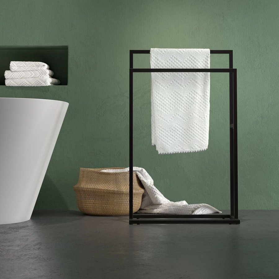 Handdoekrek Sealskin Carré 48x78.5x24cm Vrijstaand Mat Zwart