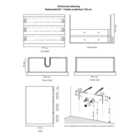 Onderkast Sanicare Q7 Drie Soft-Close Laden Greeploos 100x45 cm Belluno-Eiken