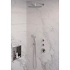 Inbouw Regendouche Set Brauer Brushed Edition Gebogen Wanduitloop Ronde Hoofddouche 30 cm Met Twee Stopkranen en Handdouche 3 Standen RVS Look