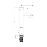 Wastafelmengkraan Sanilux Opbouw Hoog 12.5x29.6 cm Goud Geborsteld