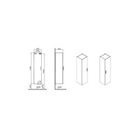 Kolomkast VitrA Mia Hoog Omkeerbaar Softclose Antraciet