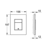 Bedieningsplaat DF Plieger Solido Even 2-Knops Wit 38966SH0