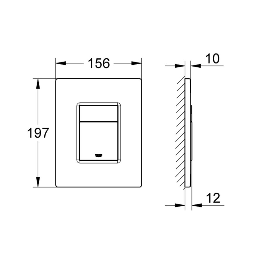 Bedieningsplaat DF Plieger Solido Even 2-Knops Wit 38966SH0