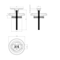 Afvoerplug Clou Flush Met Sifon Aansluiting tbv Fonteinen Gelakt Mat Wit