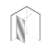 Plieger Douchecabine Plieger Panorama 6mm 100x80x200cm (Douchewand en Vouwdeur) Chroom