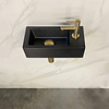 Fonteinset Wiesbaden Mini Rhea 36x18x9 cm Rechts Quartz Geborsteld Messing Goud