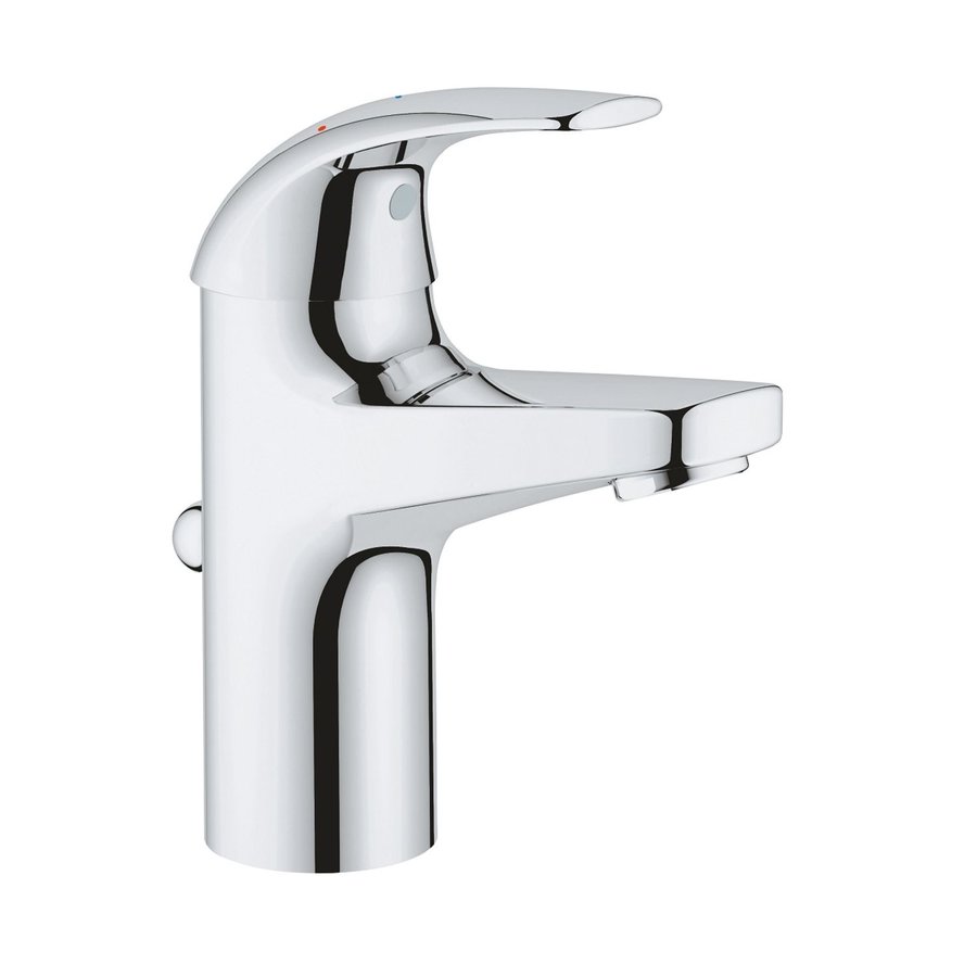 Wastafelkraan Grohe Start Curve 1-gats S-size met Waste en 28 mm ES Cartouche Chroom