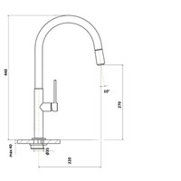 Keukenkraan Plieger Rontessa 1-Gats met Uittrekbare Handdouche Chroom